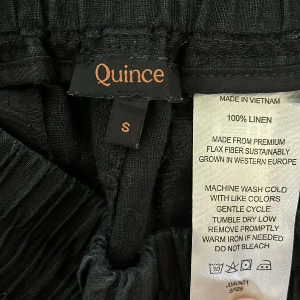Quince Black Linen pants